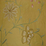 Layla Floral Embroidered Silk Fabric - Apricot, 54" Width (1 Yard)