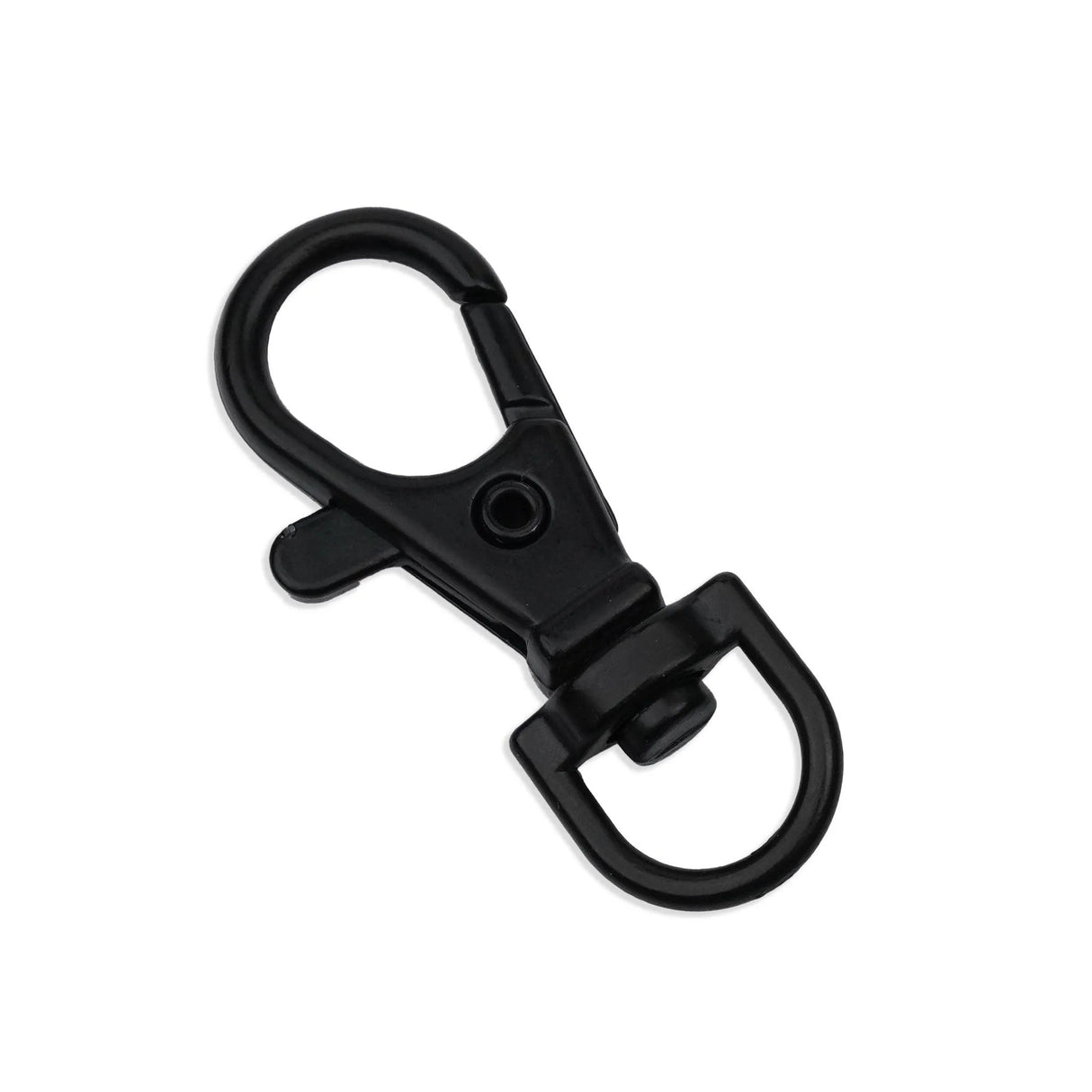 Lobster Clasp & Swivel Ring - Black (10 per Bag - 1.5")