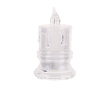 Clear Sparkly LED Flameless Decoration Candles 3 x 1.75 Pack of 12