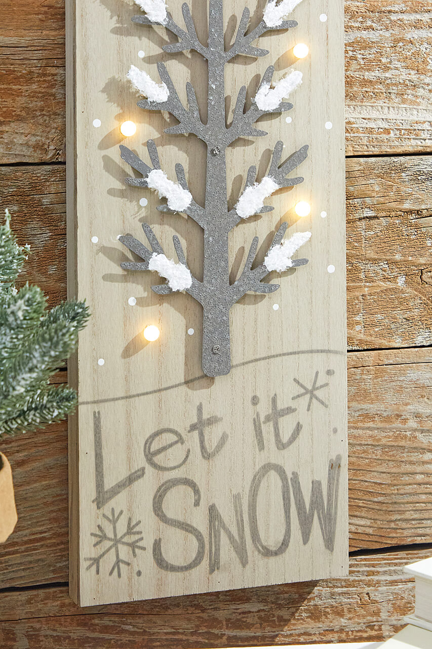 24” LED Holiday Tree Wall Decor
