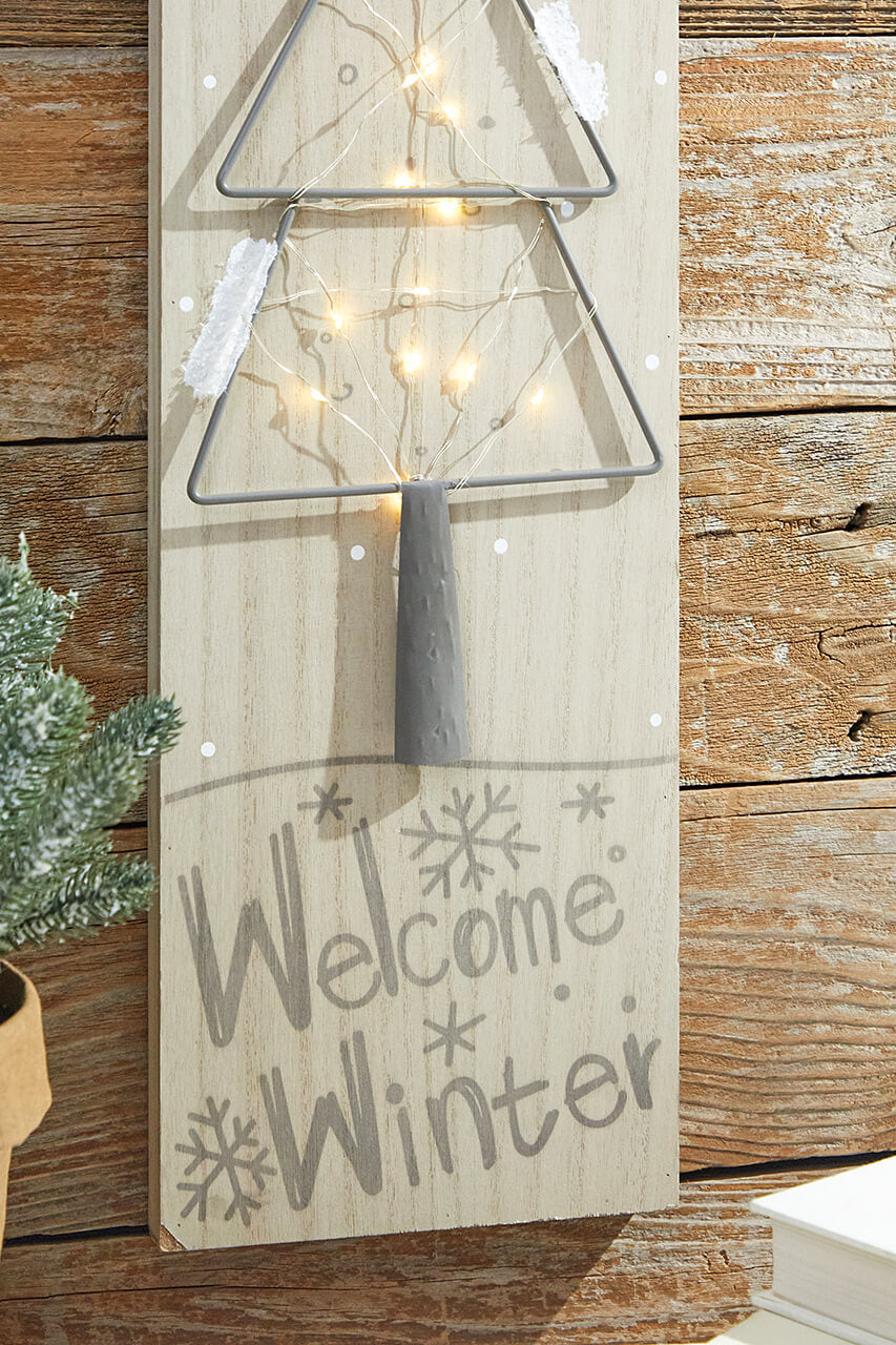 24” LED Holiday Tree Wall Decor