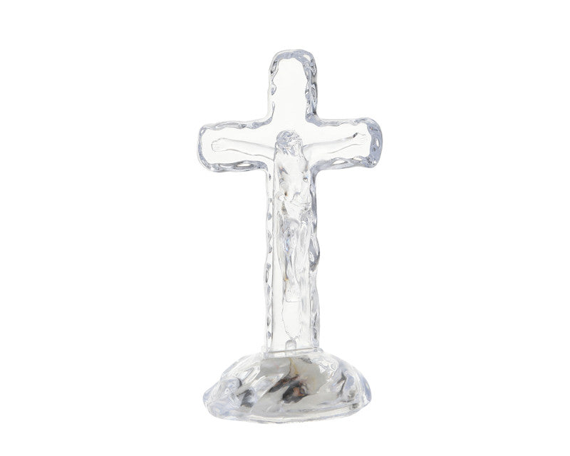 Clear Acrylic Light Up Religious Cross 5.625 Inch Set of 1