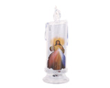 Light Up LED Divine Mercy Misericordia Religious Candle 7.25 Inch Set of 1