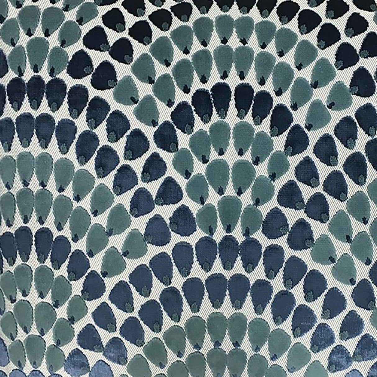 Lennix Cut Velvet Fabric - Scallop Multi-Colored, 55" Width (1 Yard)