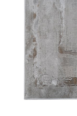 LEON 3201 Polyester Viscose Area Rug - Beige, Machine Loom, Made In Turkey, 9' 8" X 13' (1 Rug)