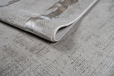 LEON 3201 Polyester Viscose Area Rug - Beige, Machine Loom, Made In Turkey, 9' 8" X 13' (1 Rug)