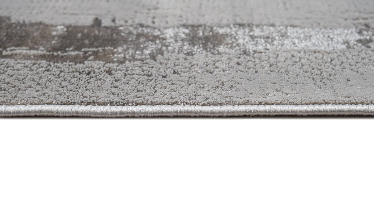 LEON 3201 Polyester Viscose Area Rug - Beige, Machine Loom, Made In Turkey, 9' 8" X 13' (1 Rug)