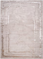 LEON 3201 Polyester Viscose Area Rug - Beige, Machine Loom, Made In Turkey, 9' 8" X 13' (1 Rug)