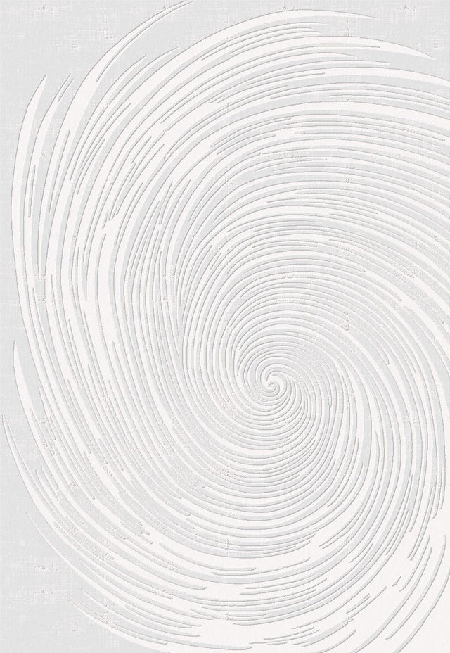 Leon 3204 Polyester Shiny Viscose Area Rug - White, Machine Loom, Made In Turkey (3 Sizes)