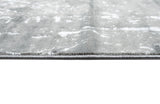 LEON 3203 Polyester Shiny Viscose Area Rug - Grey, Machine Loom, Made In Turkey (9' 8" X 13')