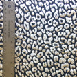 Leopard Reflective Stretch Nylon Spandex Fabric - Leopard Spot Design, Black, 58/60" Width