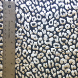 Leopard Reflective Stretch Nylon Spandex Fabric - Leopard Spot Design, Black, 58/60" Width