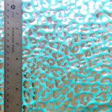 Leopard Reflective Stretch Nylon Spandex Fabric - Leopard Spot Design, Black, 58/60" Width