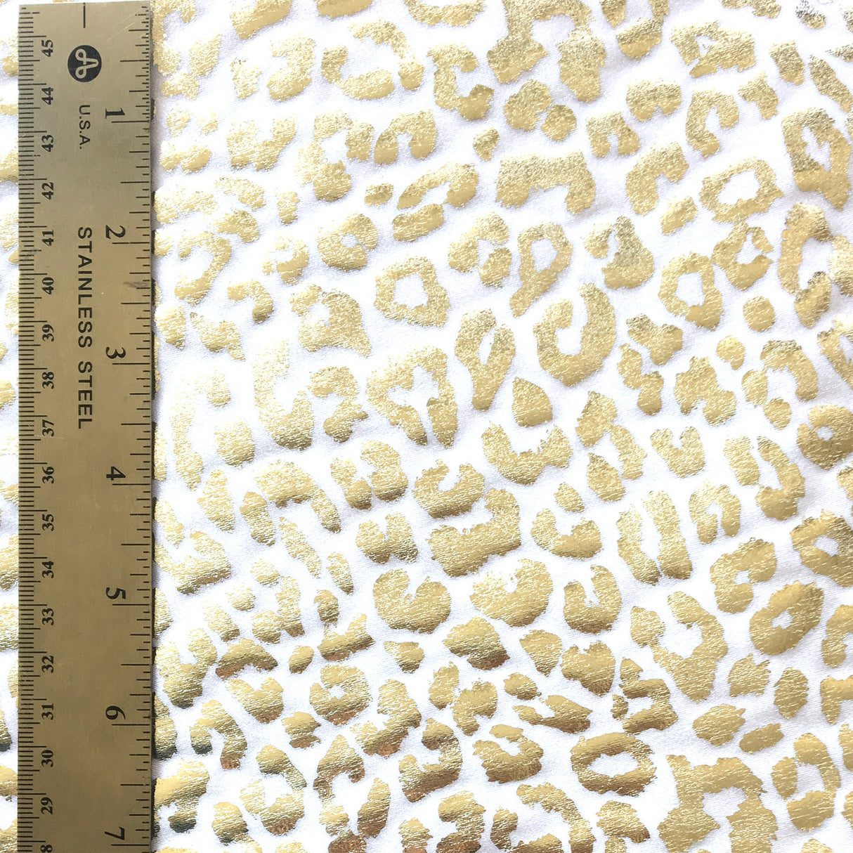 Leopard Reflective Stretch Nylon Spandex Fabric - Leopard Spot Design, Black, 58/60" Width