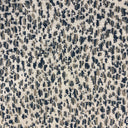 Lepard Animal Print Polyester Fabric - Velvet On Linen Look, Navy, Taupe, Gray, 55" Width (1 Yard)