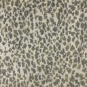Lepard Animal Print Polyester Fabric - Velvet On Linen Look, Navy, Taupe, Gray, 55" Width (1 Yard)