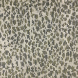 Lepard Animal Print Polyester Fabric - Velvet On Linen Look, Navy, Taupe, Gray, 55" Width (1 Yard)