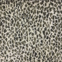 Lepard Animal Print Polyester Fabric - Velvet On Linen Look, Navy, Taupe, Gray, 55" Width (1 Yard)