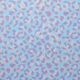 Swim Knit Purple/Pink Leopard on Baby Blue