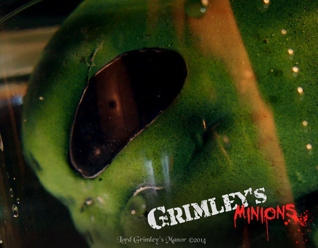 green Area 51 alien embryo jar sci-fi prop