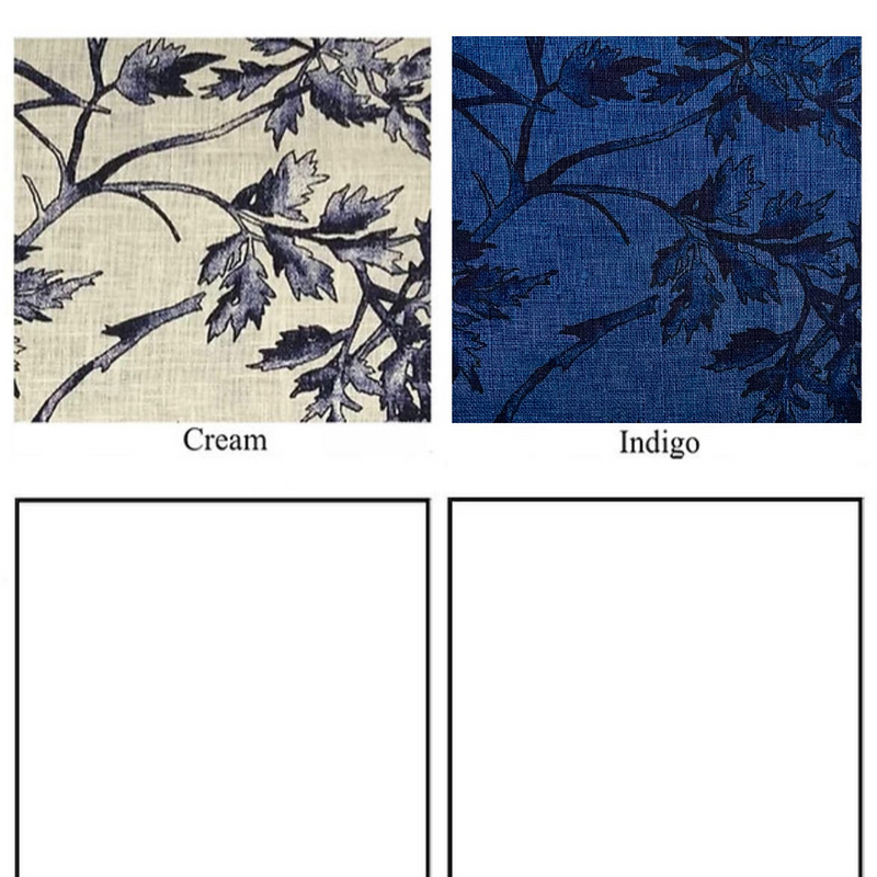 Printed Linen Grape Vines Swatch