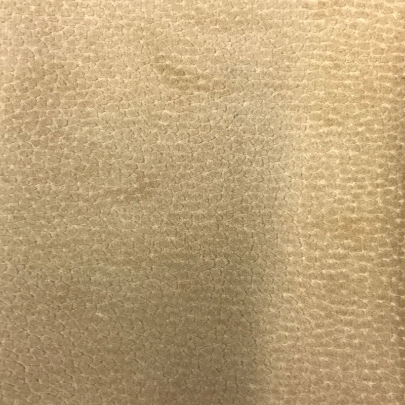 Liam Shiny Animal Skin Cut Velvet Fabric - Beige, 56" Width (1 Yard)