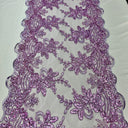 Sequin Lace Luxurious Fabric with Embroideries on Mesh by the Yard – Dresses, Gowns & Special Occasions 20" Width