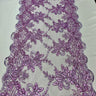 Sequin Lace Luxurious Fabric with Embroideries on Mesh by the Yard – Dresses, Gowns & Special Occasions 20" Width