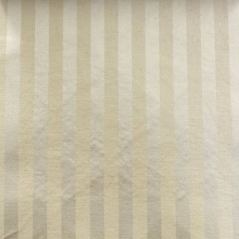 Lily Cotton Polyester Jacquard Fabric - Embossed Striped, Natural/Washed, 60" Width (1 Yard)