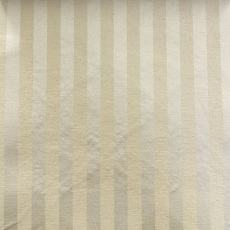 Lily Cotton Polyester Jacquard Fabric - Embossed Striped, Natural/Washed, 60" Width (1 Yard)