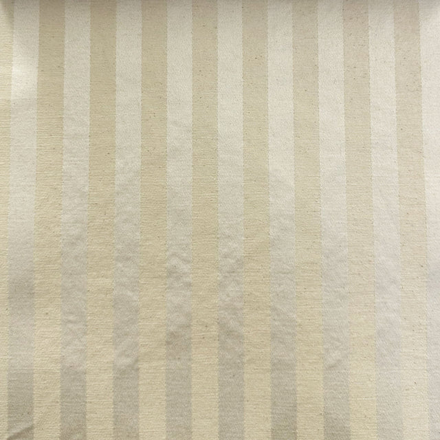 Lily Cotton Polyester Jacquard Fabric - Embossed Striped, Natural/Washed, 60" Width (1 Yard)