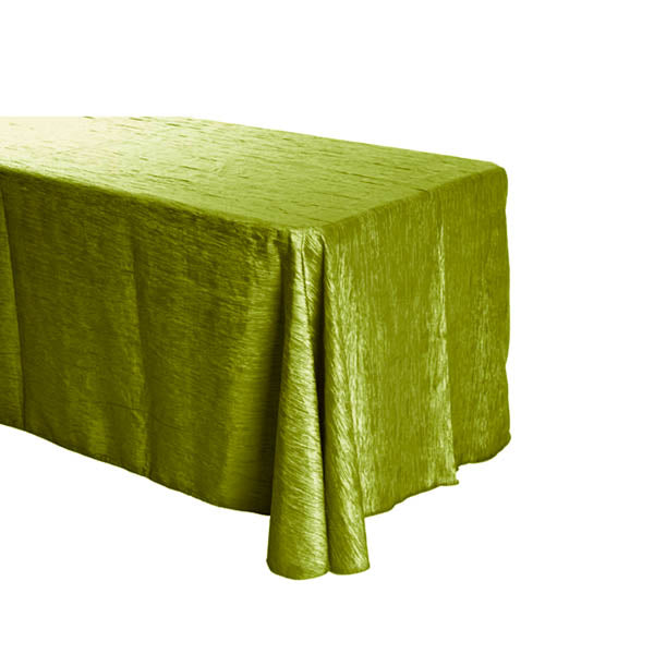 Lime Crinkle Crushed Taffeta Rectangular Tablecloth 90 x 132″