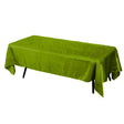 Lime Crinkle Crushed Taffeta Rectangular Tablecloth 60 x 108″