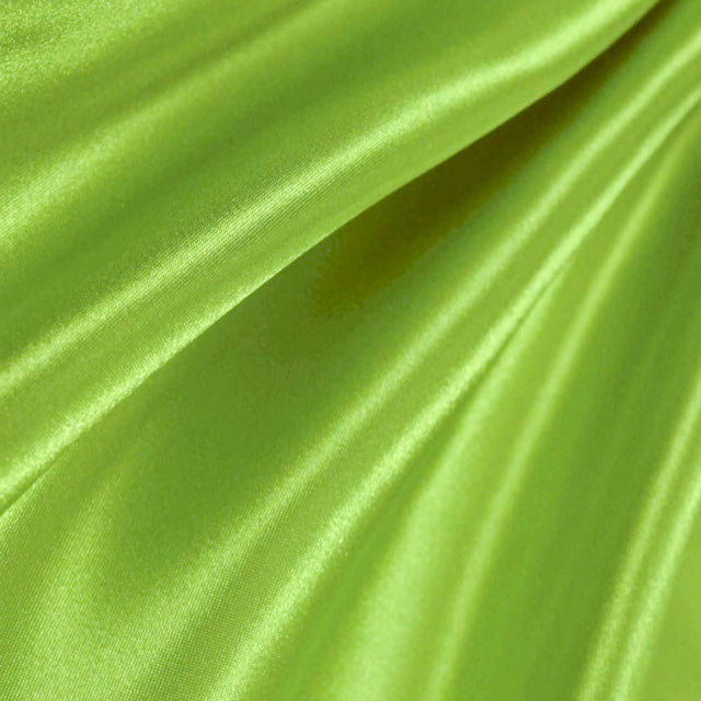 Lime Poly Satin Fabric,