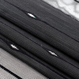 Linear Flocked Stretch Mesh Nylon Spandex Fabric - Navy/Black Linear Flocked, 54" Width (1 Yard)
