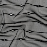 Flocked Stretch Mesh Navy Black