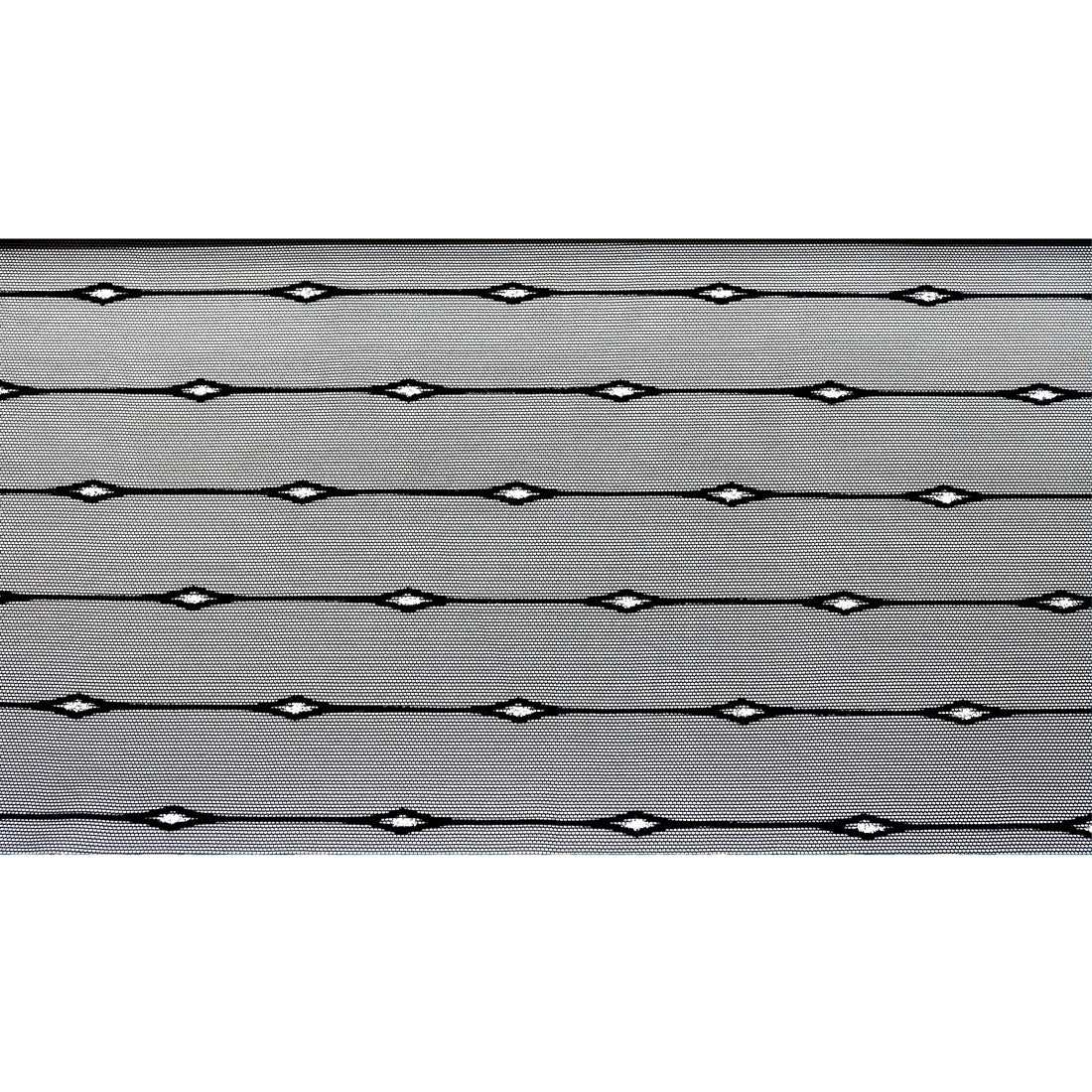 Linear Flocked Stretch Mesh Nylon Spandex Fabric - Navy/Black Linear Flocked, 54" Width (1 Yard)