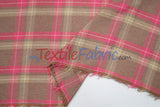 Plaid Flannel Fabric - 80 Percent Polyester 20 Percent Cotton, Plaid Pattern, 7 Oz, Soft Brushed Cotton Face (1 Yard)