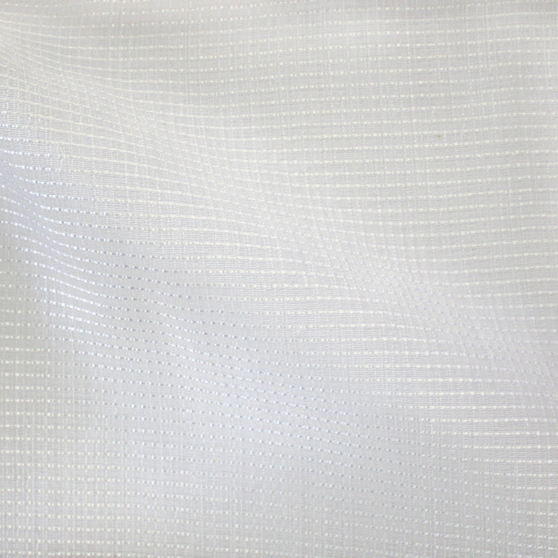 Lisa Fabric Polyester Sheer Fabric - Textured Solid Metallic White, 110" Width (1 Yard)