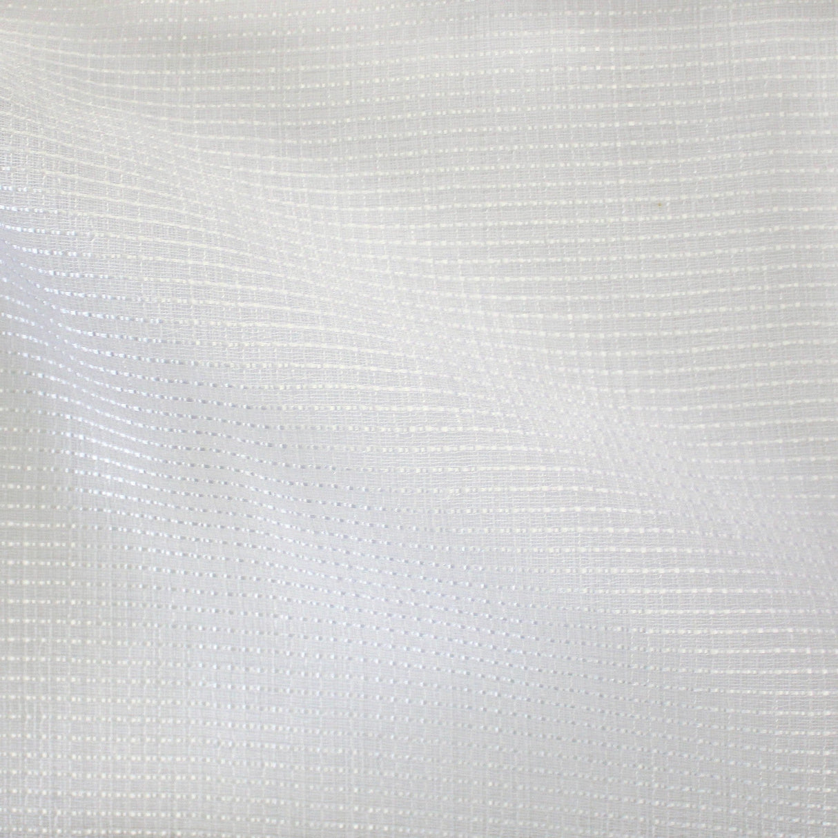 Lisa Fabric Polyester Sheer Fabric - Textured Solid Metallic White, 110" Width (1 Yard)