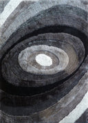 Soft Plush Fluffy Circle Design Polyester Fabric - Shag Area Rug, Circle Design, 7'6" X 10'3" (1 Piece)