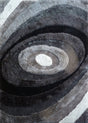 Soft Plush Fluffy Circle Design Polyester Fabric - Shag Area Rug, Circle Design, 7'6" X 10'3" (1 Piece)