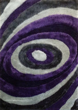 Soft Plush Fluffy Circle Design Polyester Fabric - Shag Area Rug, Circle Design, 7'6" X 10'3" (1 Piece)