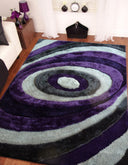 Soft Plush Fluffy Circle Design Polyester Fabric - Shag Area Rug, Circle Design, 7'6" X 10'3" (1 Piece)