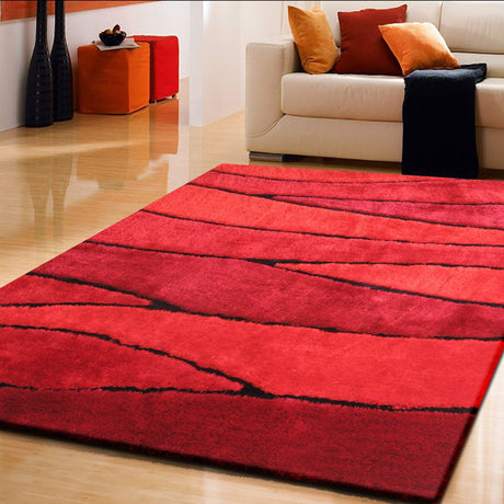 Living Shag Waves Polyester Fabric - 3D Effect Shag Rug, Gray Blue, 7'6" X 10'3" (1 Piece)