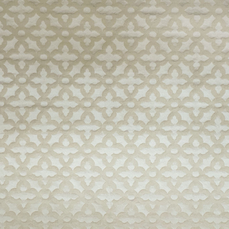 Livia Fabric Cotton Polyester Fabric - Embossed Geometric Tone On Tone, 60" Width (1 Yard)