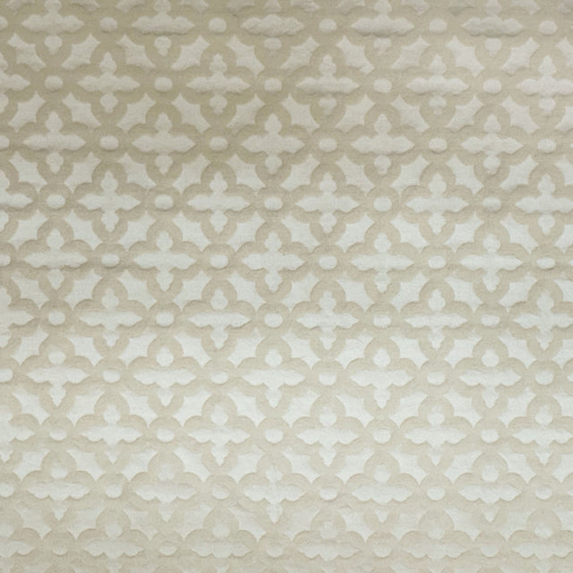 Livia Fabric Cotton Polyester Fabric - Embossed Geometric Tone On Tone, 60" Width (1 Yard)