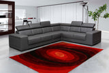 Soft Plush Fluffy Circle Design Polyester Fabric - Shag Area Rug, Circle Design, 7'6" X 10'3" (1 Piece)