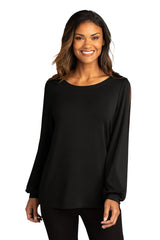 Port Authority ® Women's Luxe Knit Jewel Neck Top