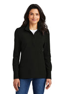 Port Authority® para mujer Fairway Stretch con cremallera 1/4